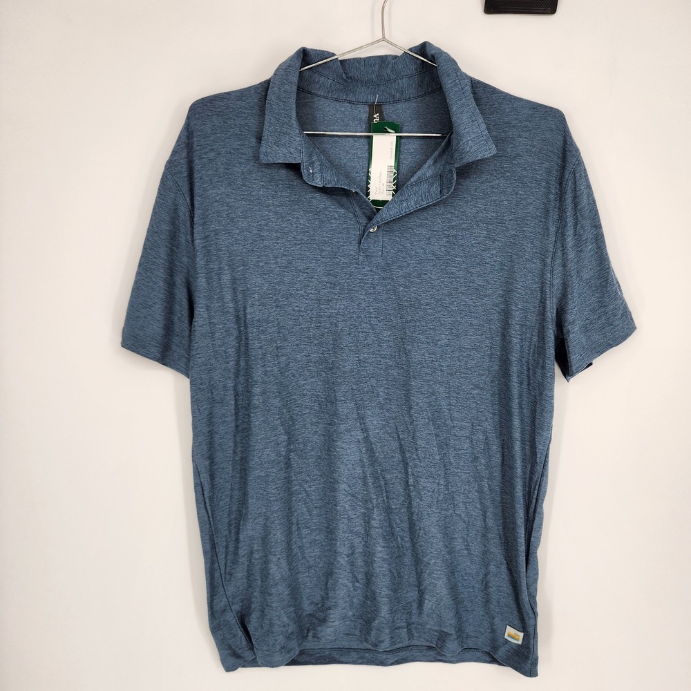 Vuori Men's Medium Blue Strato Tech Polo Shirt NWOT